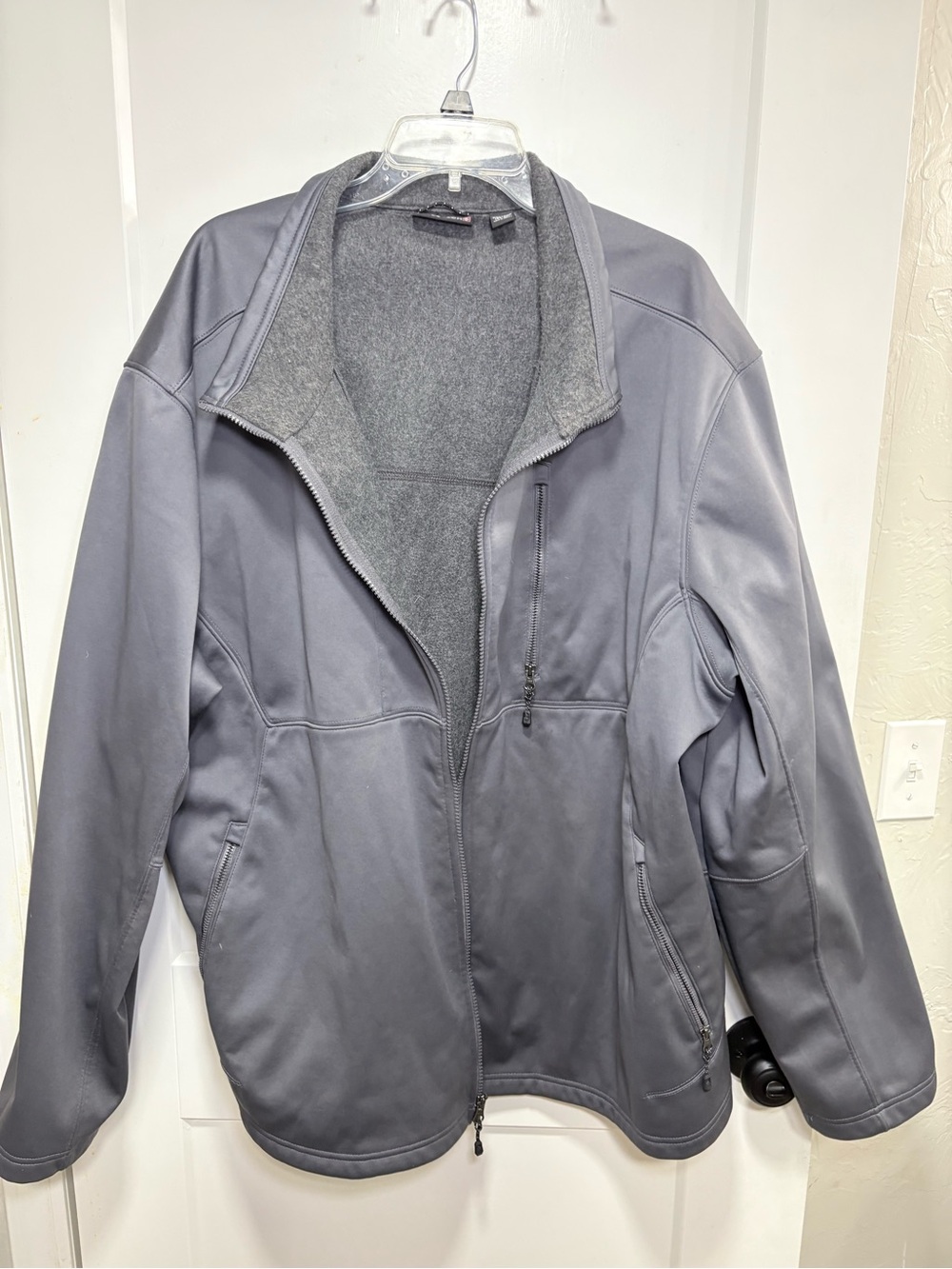 Swiss Tech Charcoal Gray Cozy Fleece Jacket
